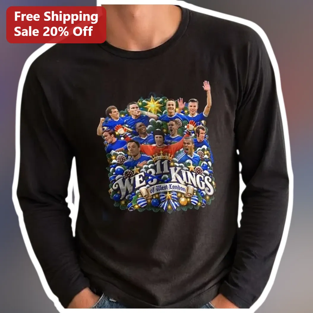 WE KINGS of West London Chelsea FC Players Christmas Long Sleeve Tee available at our Los Angeles warehouse