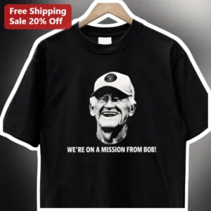 We're On A Mission From Bob Tee Blues Brothers Parody Shirt Funny Meme Gift for UFO Fans available at our Los Angeles warehouse
