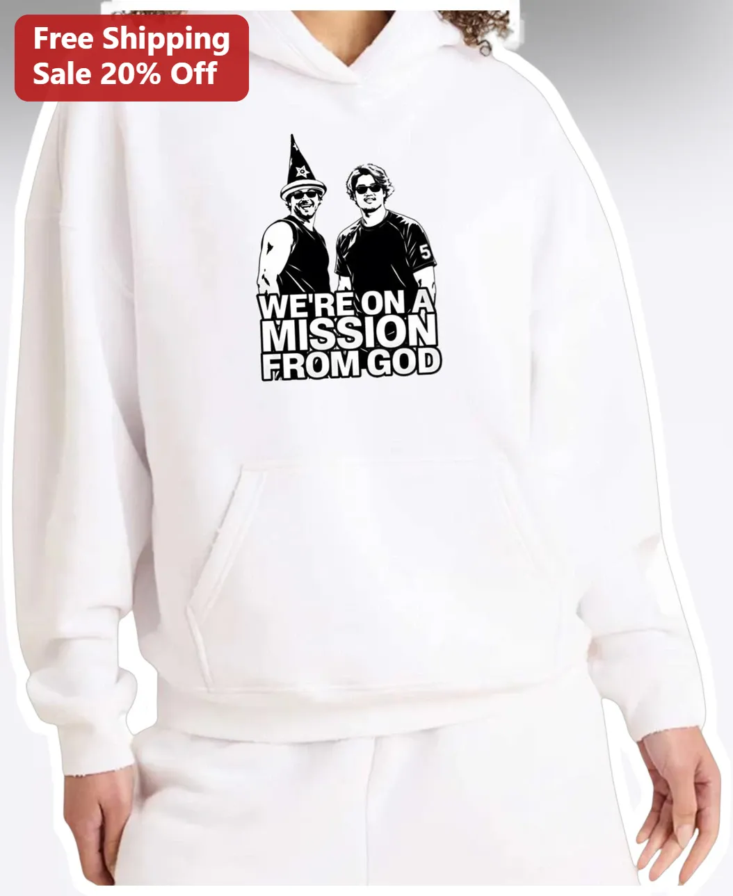 We're On A Mission From God Bill Ted Hoodie available at our Los Angeles warehouse