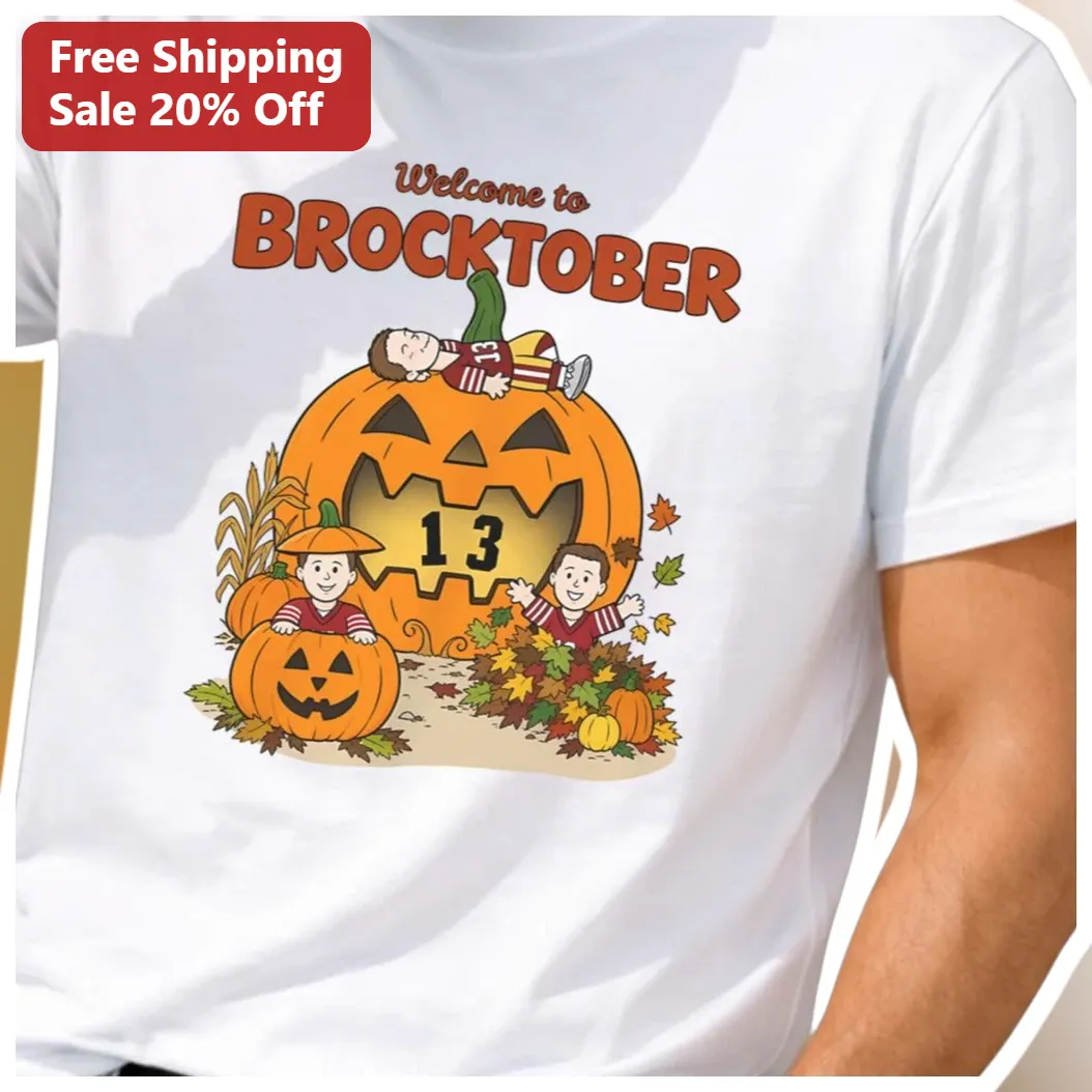 Welcome to Brocktober Tee Personalized Birthday Shirt for Boys available at our Los Angeles warehouse