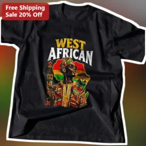 West African Tee Afrocentric Cultural Heritage Graphic T-Shirt for Men Women available at our Los Angeles warehouse