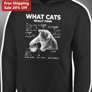 What Cats Really Think Hoodie Funny Cat Physics...