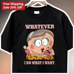 Whatever I Do What I Want Sassy Grandma Cartoon Graphic Tee Funny Old Lady Gift available at our Los Angeles warehouse