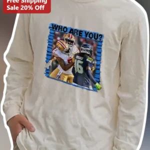 Who Are You Long Sleeve Tee Stefon Diggs NFL Football Fan Apparel available at our Los Angeles warehouse