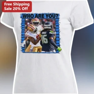 Who Are You? Stefon Diggs NFL Football Action Tee Gift for Seahawks Fans available at our Los Angeles warehouse
