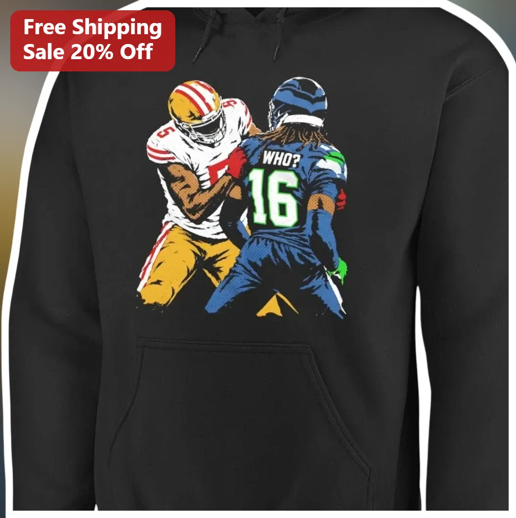 WHO? Football Tackle Graphic Hoodie NFL Fan Gift Black Pullo — Los Angeles WHO? Football Tackle Graphic Hoodie NFL Fan Gift Black Pullover available at our Los Angeles warehouse