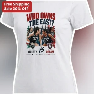 Who Owns The East New York Liberty Vs Atlanta Dream Semifinals 2026 WNBA Fan Tee available at our Los Angeles warehouse