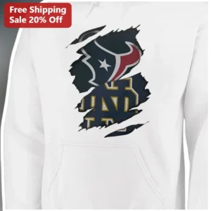 Will Fuller Houston Texans Notre Dame Torn Paper Hoodie available at our Los Angeles warehouse