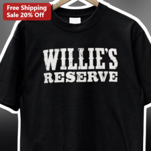 Willie's Reserve Vintage Distressed Graphic Tee for Men Country Music Fans available at our Los Angeles warehouse