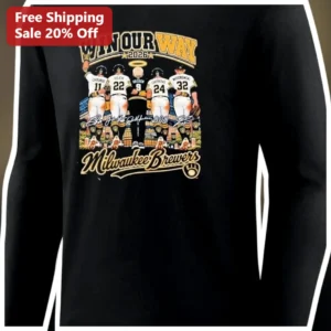Win Or Way Milwaukee Brewers Tee Baseball Fan Apparel Shirt available at our Los Angeles warehouse