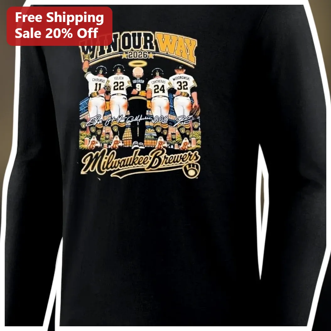 Win Or Way Milwaukee Brewers Tee Baseball Fan Apparel Shirt — Los Angeles Win Or Way Milwaukee Brewers Tee Baseball Fan Apparel Shirt available at our Los Angeles warehouse