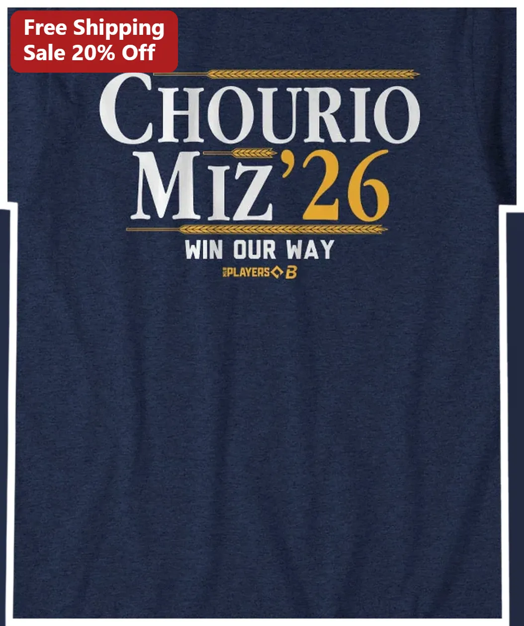 Win Our Way Chris Chourio Baseball Fan Tee Personalized Gift — Los Angeles Win Our Way Chris Chourio Baseball Fan Tee Personalized Gift available at our Los Angeles warehouse