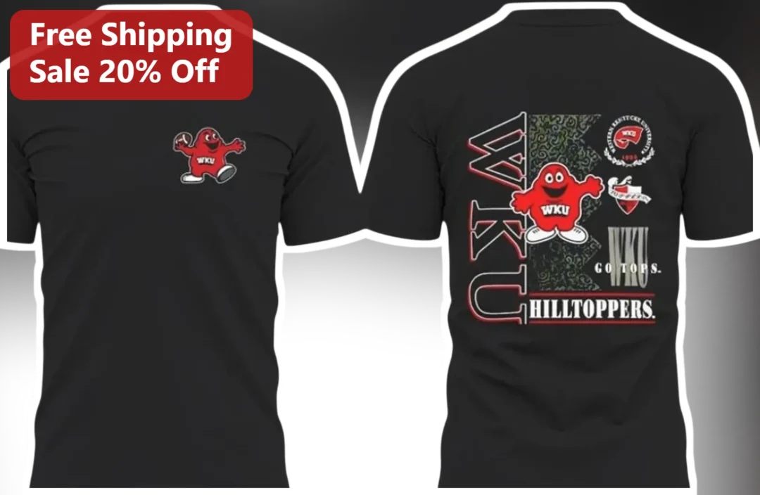 WKU Hilltoppers Go Tops Tee Western Kentucky University Fan — Los Angeles WKU Hilltoppers Go Tops Tee Western Kentucky University Fan Apparel available at our Los Angeles warehouse