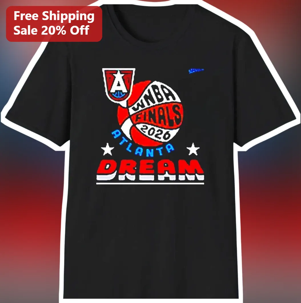 WNBA Finals 2026 Atlanta Dream Tee Commemorative Sports Fan Gear Black Cotton Shirt available at our Los Angeles warehouse