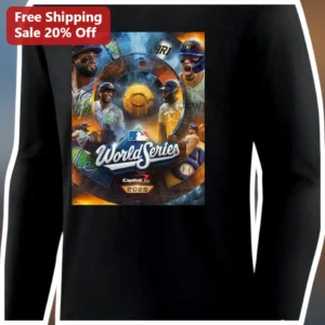 World Series 2026 Capital One MLB Baseball Fan Long Sleeve Tee available at our Los Angeles warehouse