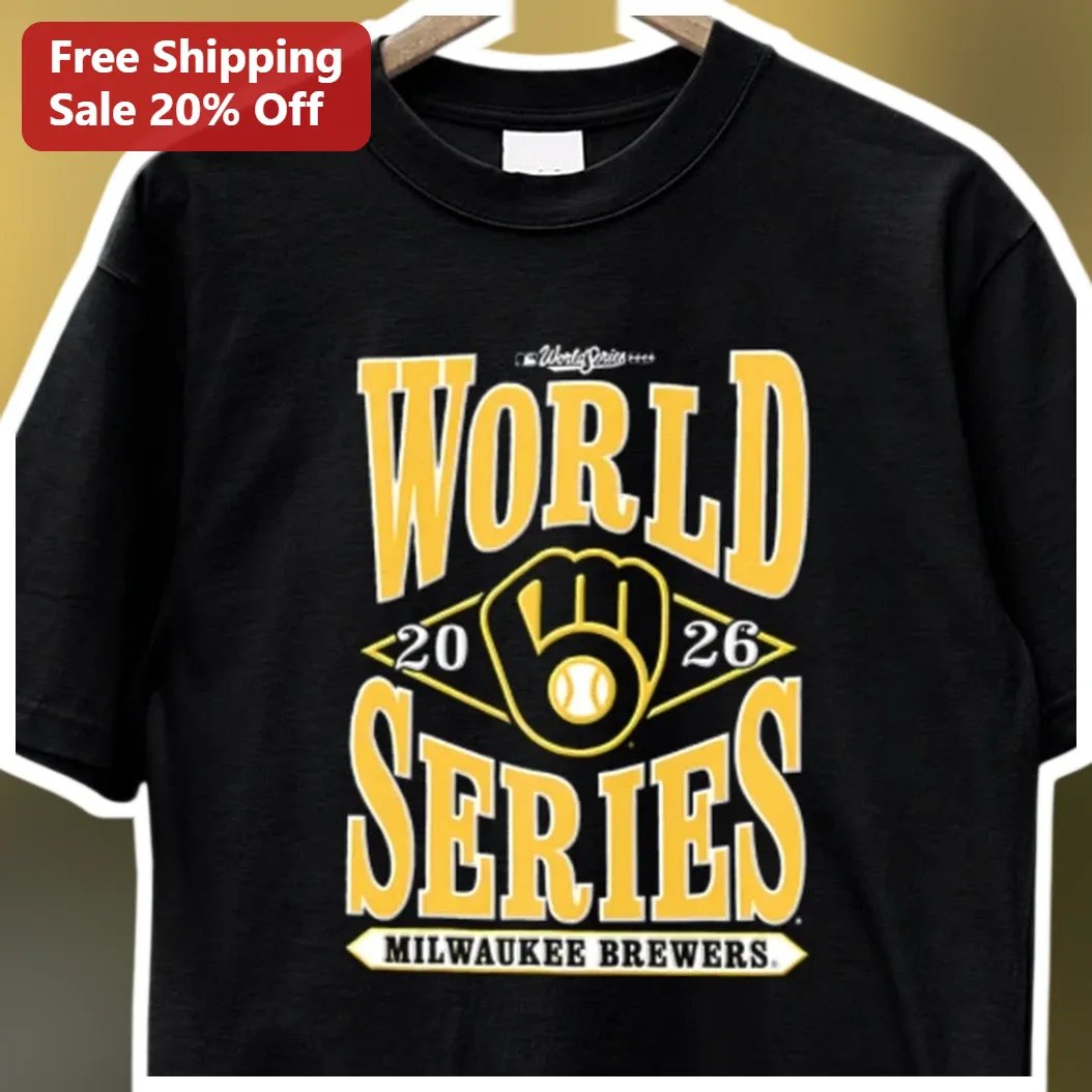 World Series 2026 Milwaukee Brewers Tee Baseball Fan Gear available at our Los Angeles warehouse
