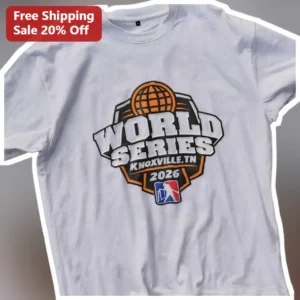 World Series Knoxville TN 2026 Tee Youth Travel Baseball Tournament Shirt available at our Los Angeles warehouse