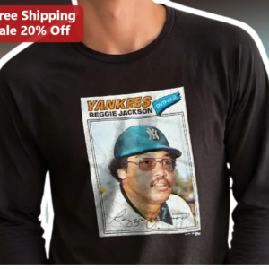 Yankees Reggie Jackson Outfield Long Sleeve Tee Vintage Baseball Fan Gift available at our Los Angeles warehouse