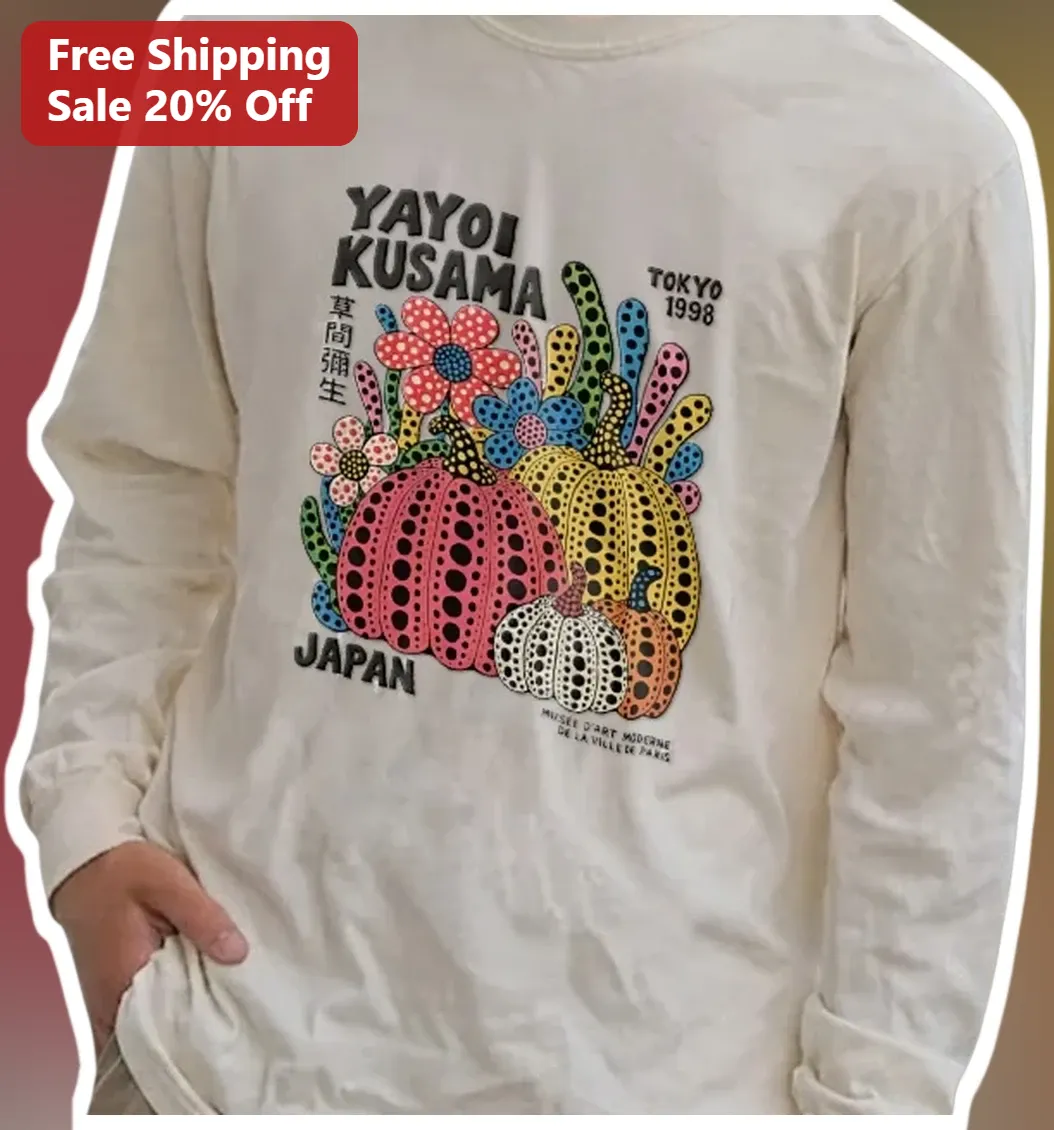 Yayoi Kusama Japan Tokyo 1998 Art Long Sleeve Tee available at our Los Angeles warehouse