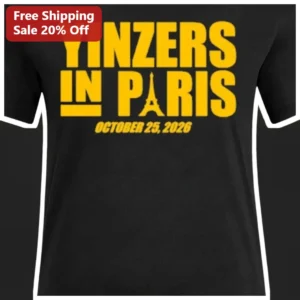 Yinzer In Paris Tee Steelers Vs Saints Game Day Apparel Eiffel Tower Fan Gift available at our Los Angeles warehouse