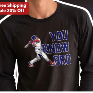 You Know Bro Long Sleeve Shirt Baseball Player Graphic Streetwear Meme Gift available at our Los Angeles warehouse