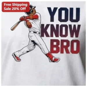 You Know Bro Vintage Baseball Player Graphic Tee Funny Sports Humor Shirt for Men Women available at our Los Angeles warehouse
