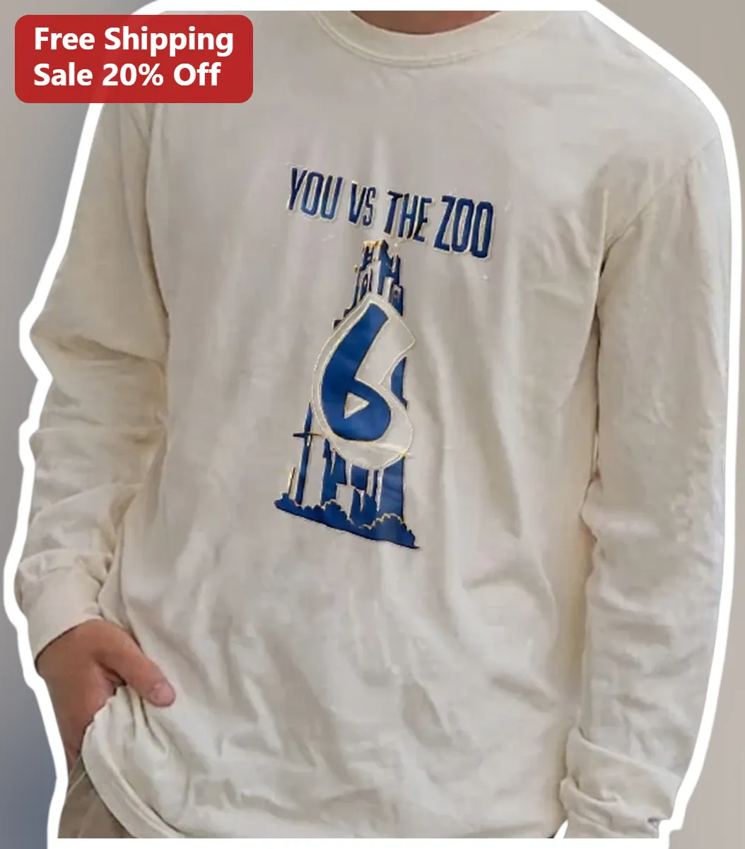 YOU VS THE ZOO Long Sleeve Tee Pitt Basketball Fan Gear Game — Los Angeles YOU VS THE ZOO Long Sleeve Tee Pitt Basketball Fan Gear Game Day Apparel available at our Los Angeles warehouse
