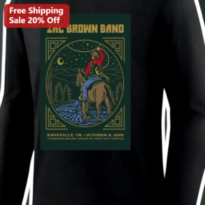Zac Brown Band Knoxville TN Thompson Boling Arena Long Sleeve Shirt available at our Los Angeles warehouse