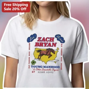 Zach Bryan Young Manhood Other Donatable Organs Tee Country Music Vintage Graphic Shirt available at our Los Angeles warehouse