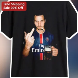 Zlatan Ibrahimovic Tee Funny Soccer Fan Gift Black Graphic T-Shirt available at our Los Angeles warehouse