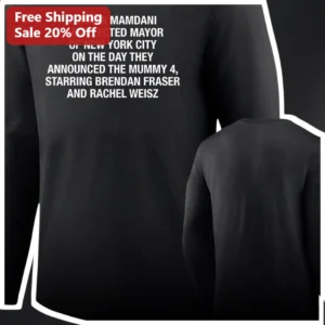Zohran Mamdani Elected NYC Mayor Long Sleeve Shirt available at our Los Angeles warehouse