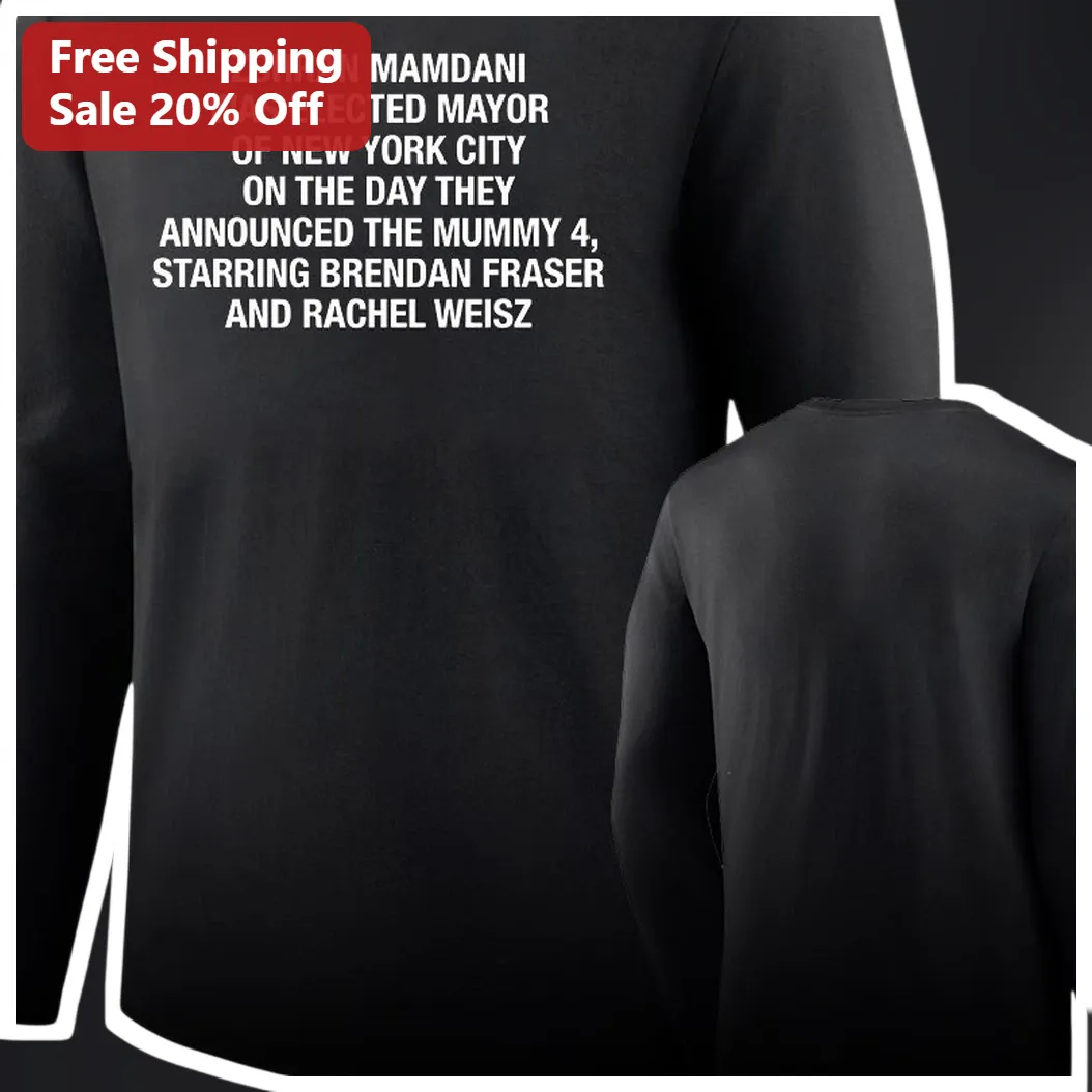 Zohran Mamdani Elected NYC Mayor Long Sleeve Shirt available at our Los Angeles warehouse