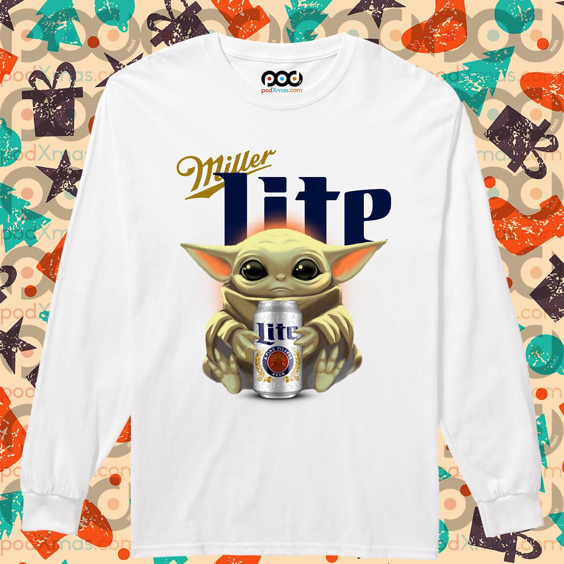 Official Star Wars Baby Yoda Hug Milwaukee Brewers Shirt - Teeshirtbear