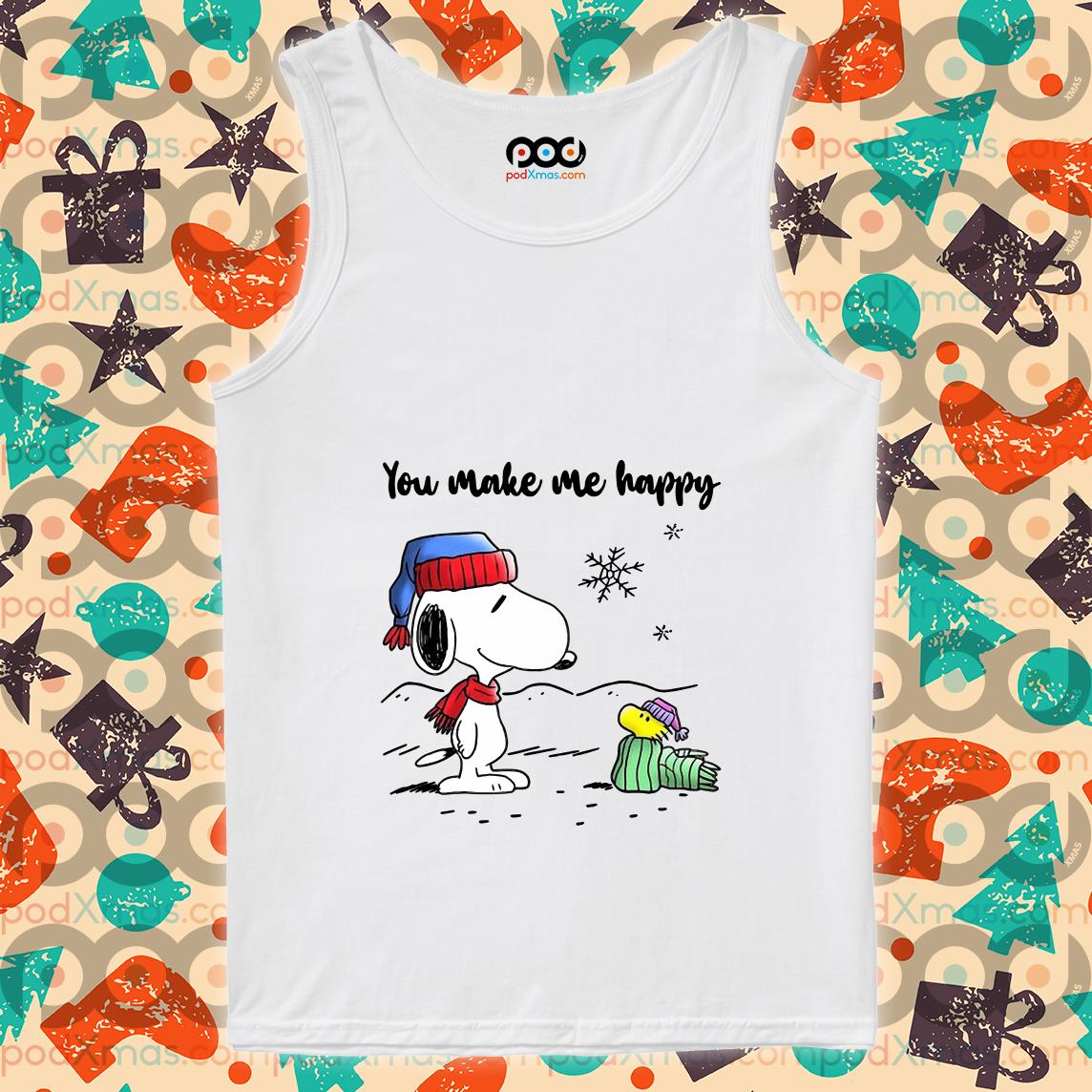 Peanuts Snoopy And Woodstock Coffee And Dogs Make Me Happy You Not So Much  T-Shirt - TeeNavi