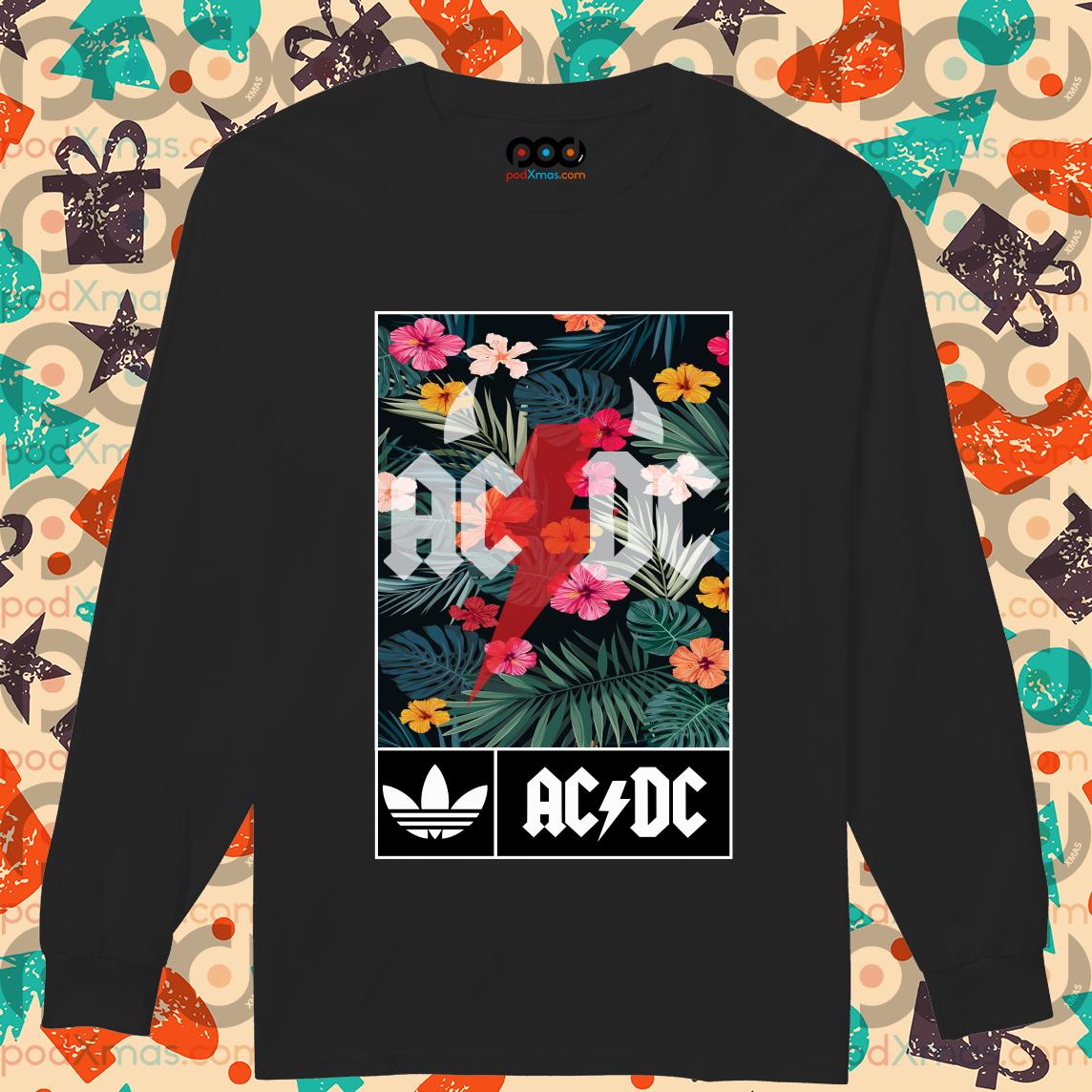 Get Adidas flower ACDC shirt For Free • Podxmas