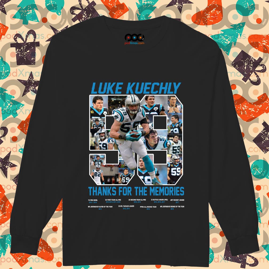 Carolina Panthers Jersey Youth 2XL XXL Black Blue Luke Kuechly