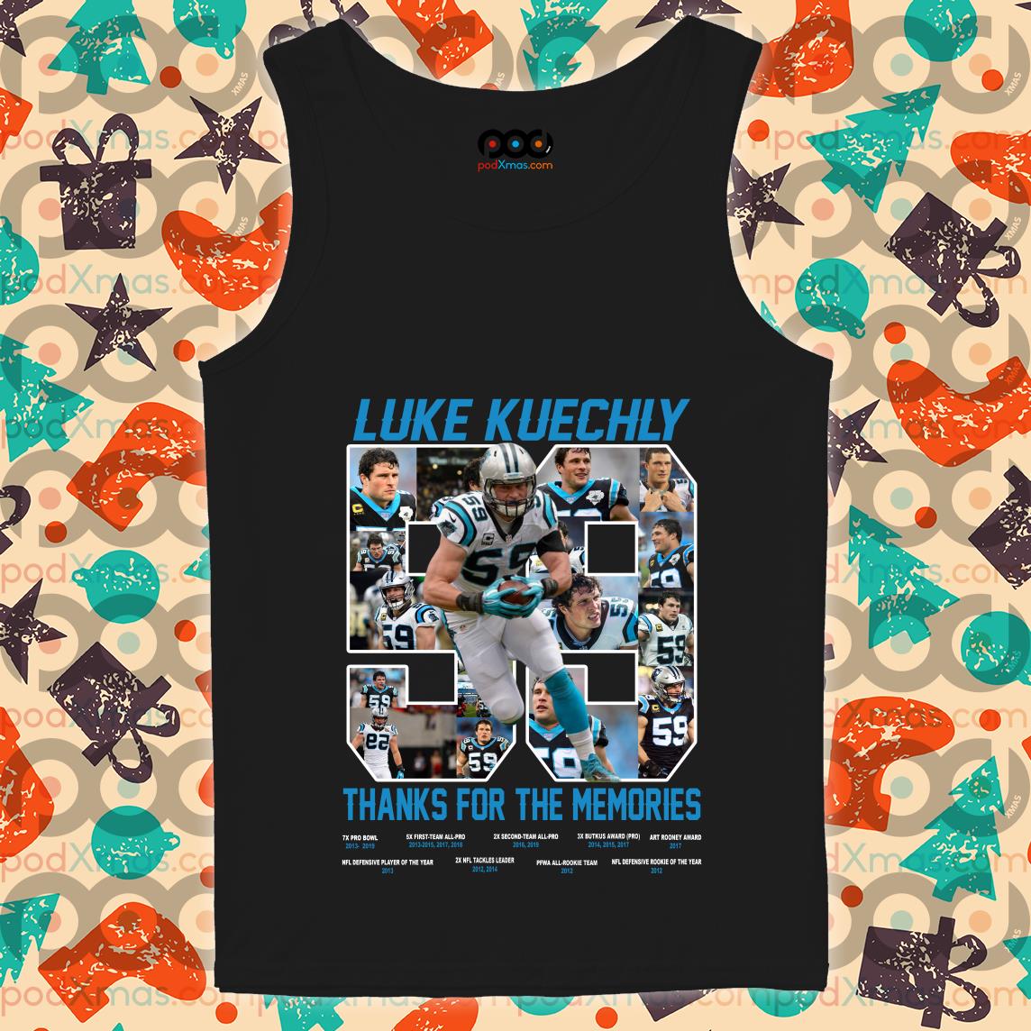 Luke Kuechly 59 Thanks For The Memories Shirt - High-Quality Printed Brand