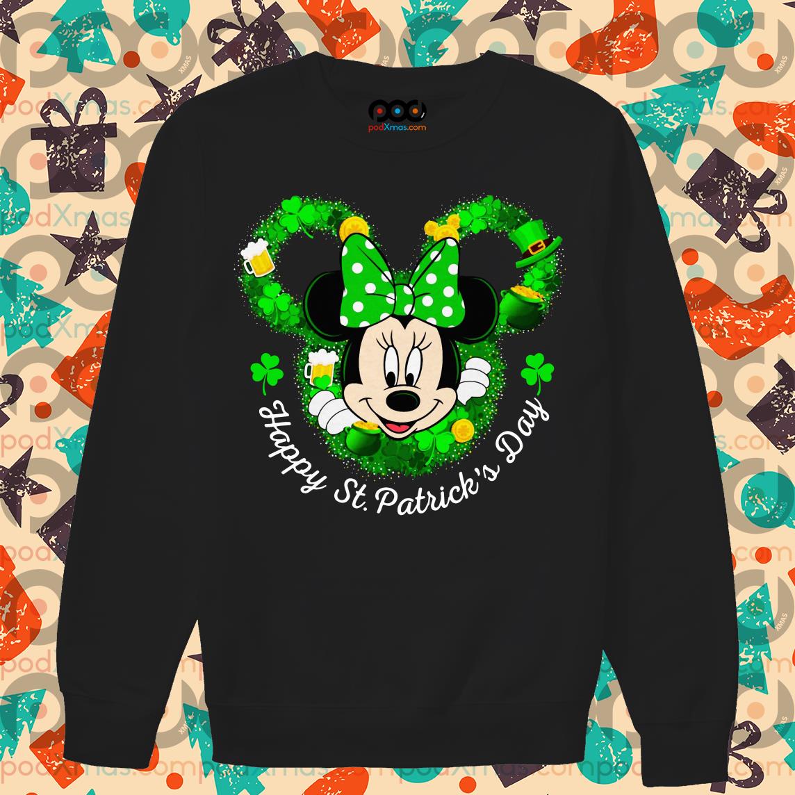 Minnie mouse st hot sale patrick's day shirt