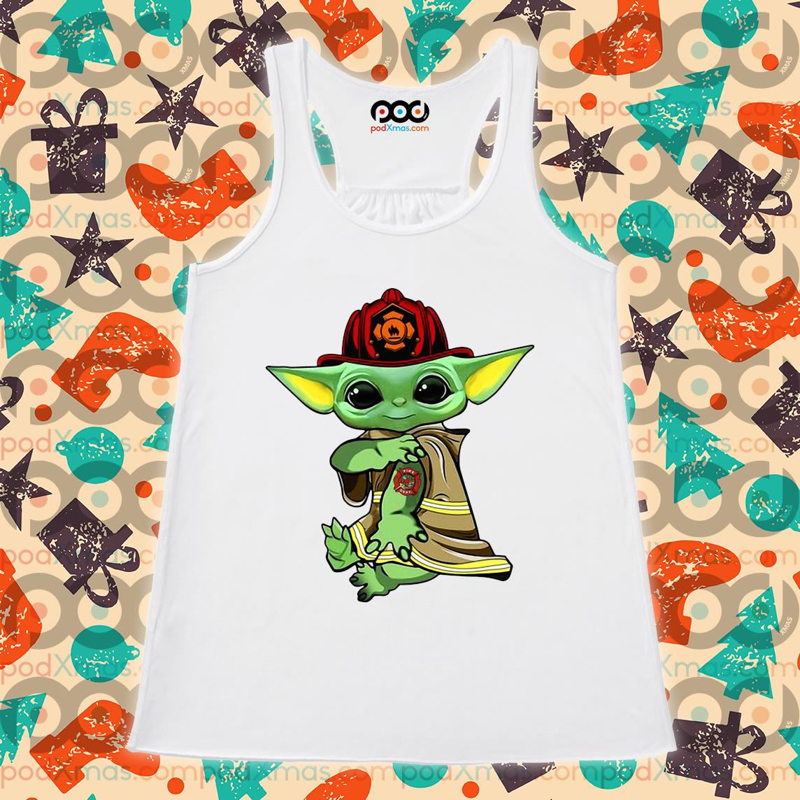 Buy Baby Yoda tattoo Fireman shirt For Free Shipping CUSTOM XMAS PRODUCT  COMPANY