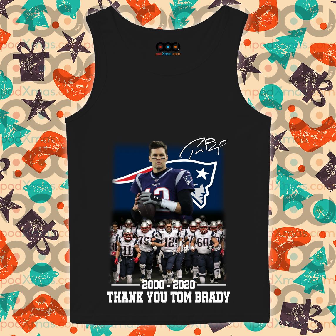 Get New England Patriots 2000-2020 thank you Tom Brady T-shirt For Free  Shipping • Custom Xmas Gift