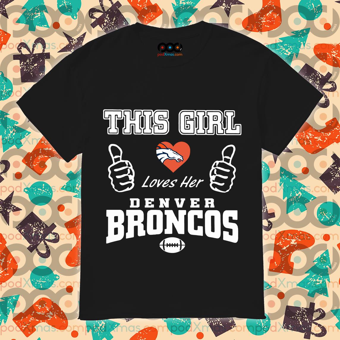 darklordpug I Love The D Broncos Football Women's T-Shirt