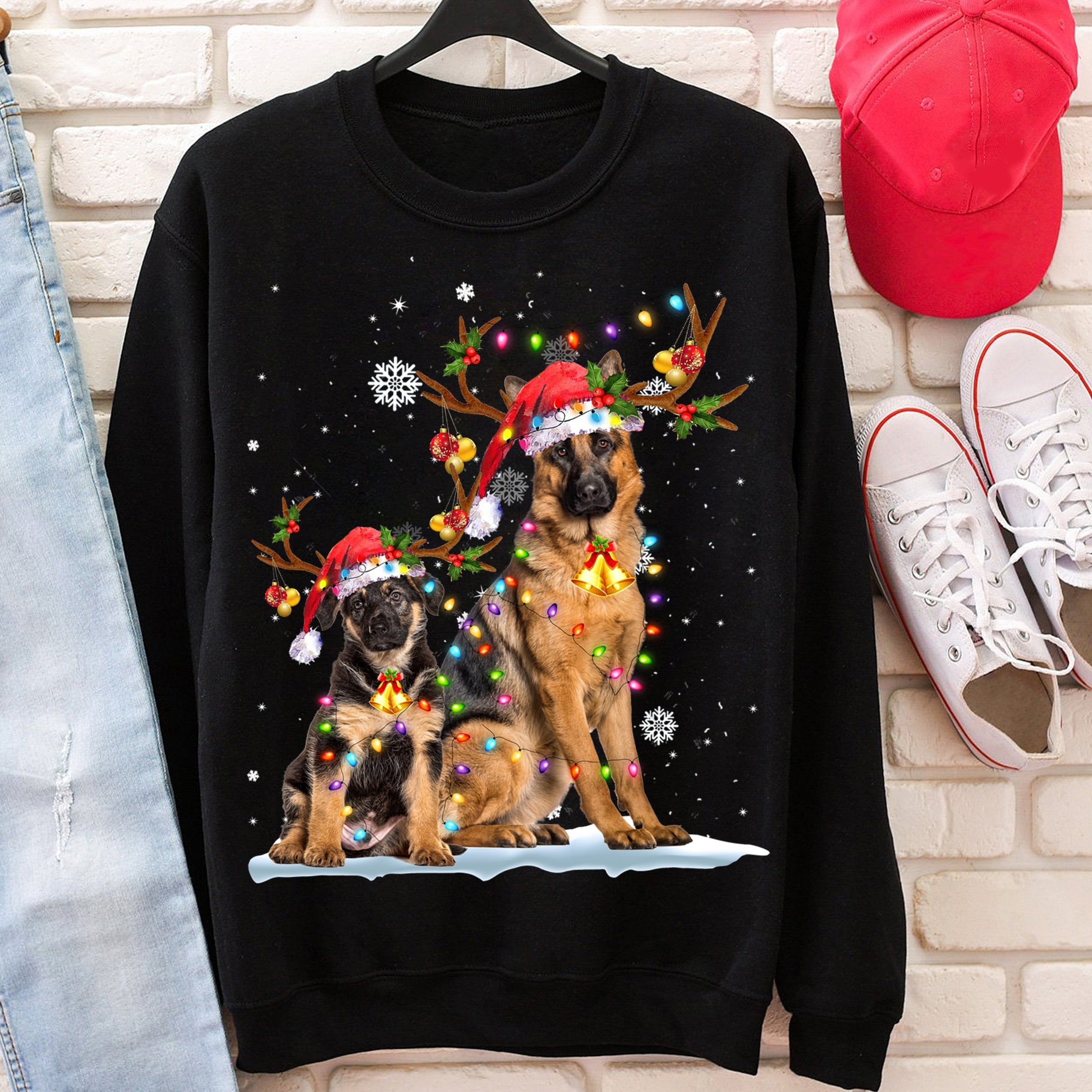 Get 20 discount German Shepherd Merry Christmas shirt Custom Xmas Gift