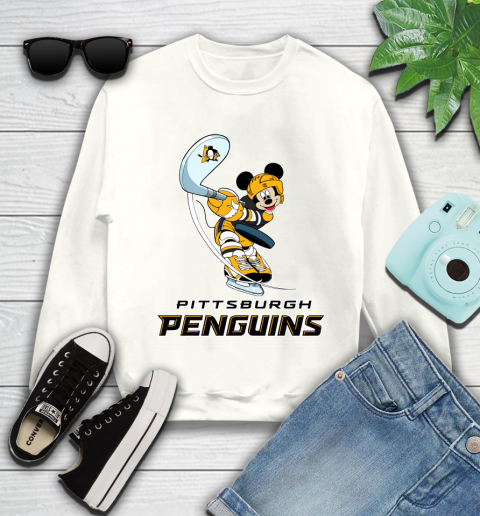 Mickey Pittsburgh Penguins Taking The Stanley Cup Hockey NHL Unisex Jersey  Tee 