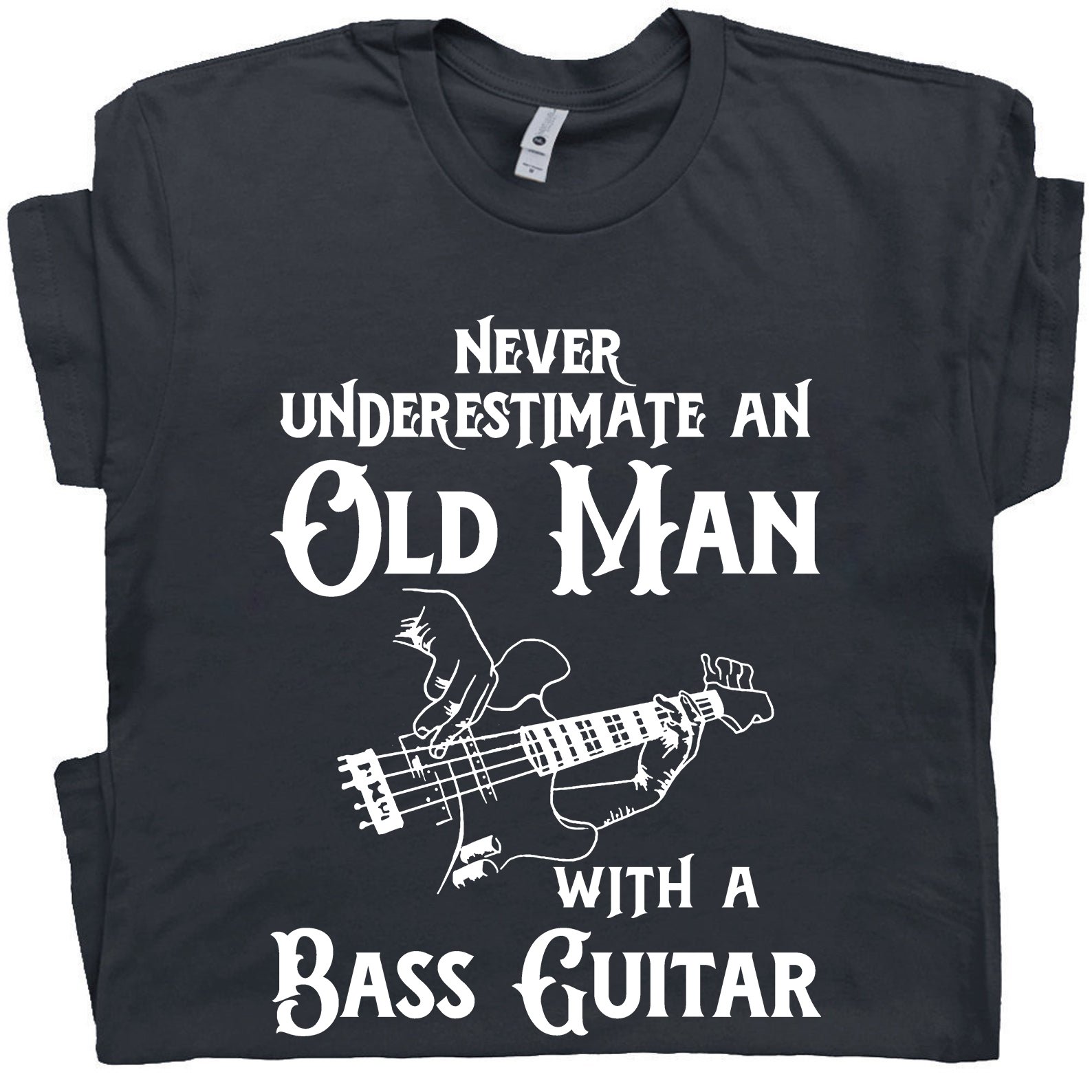Never Underestimate An Old Man With A Guitar Shirt