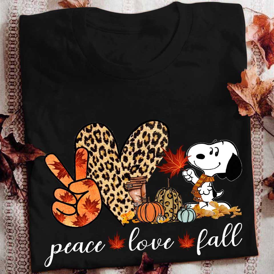 snoopy peace and love t shirt