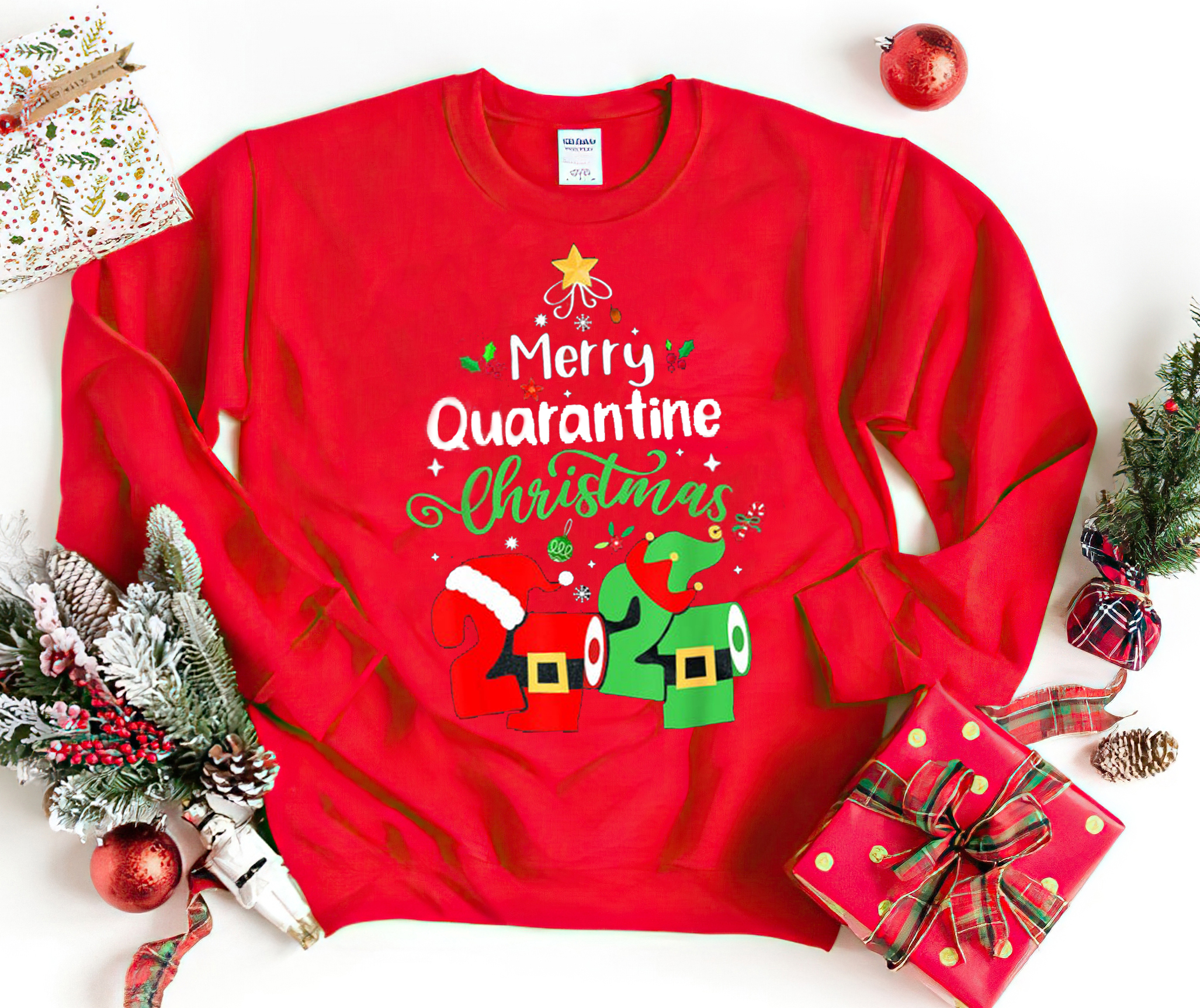 Get Quarantine Christmas 2020 Pajamas Family Matching Group Xmas T