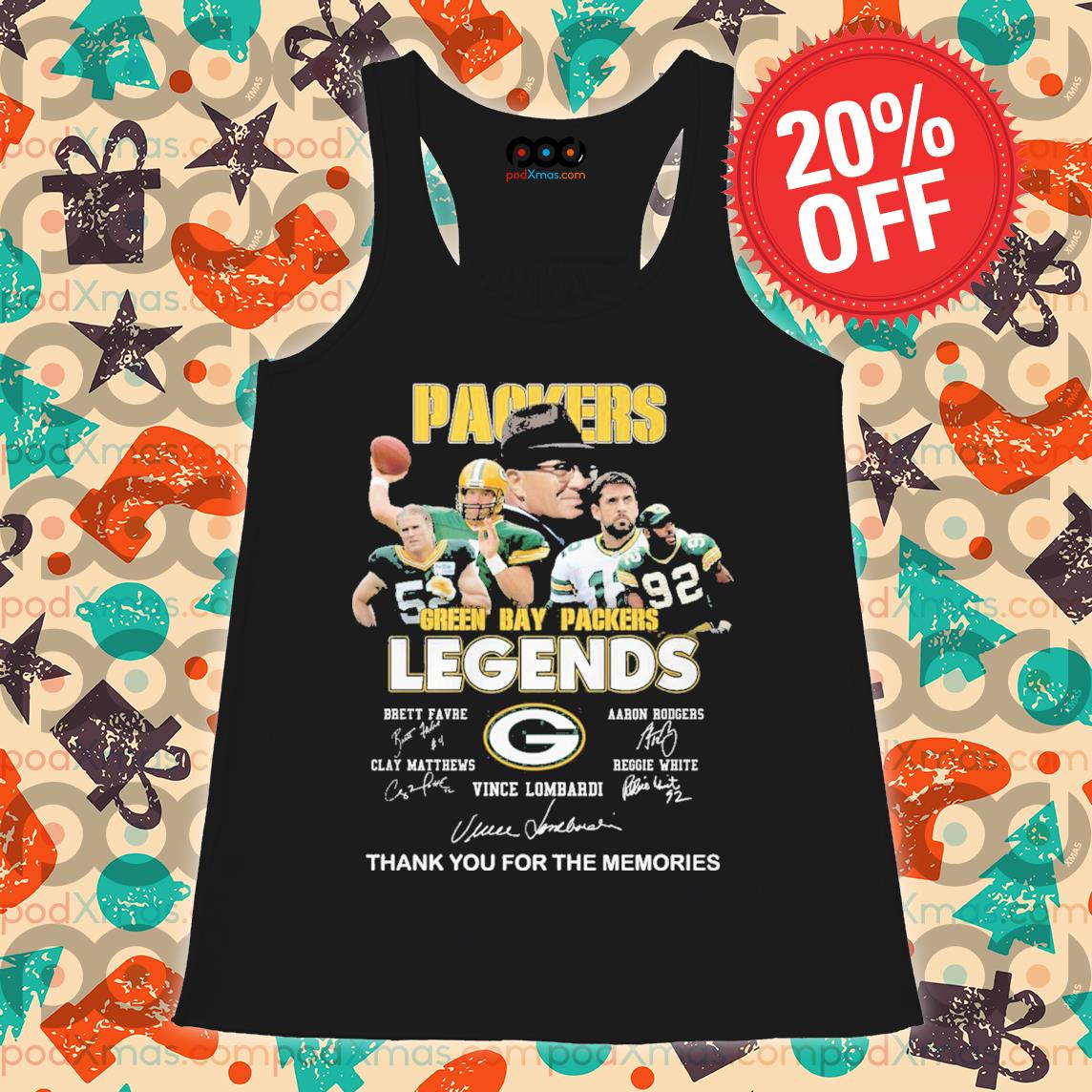 Get Green Bay Packers legends Thank you for the memories shirt For Free  Shipping • Podxmas