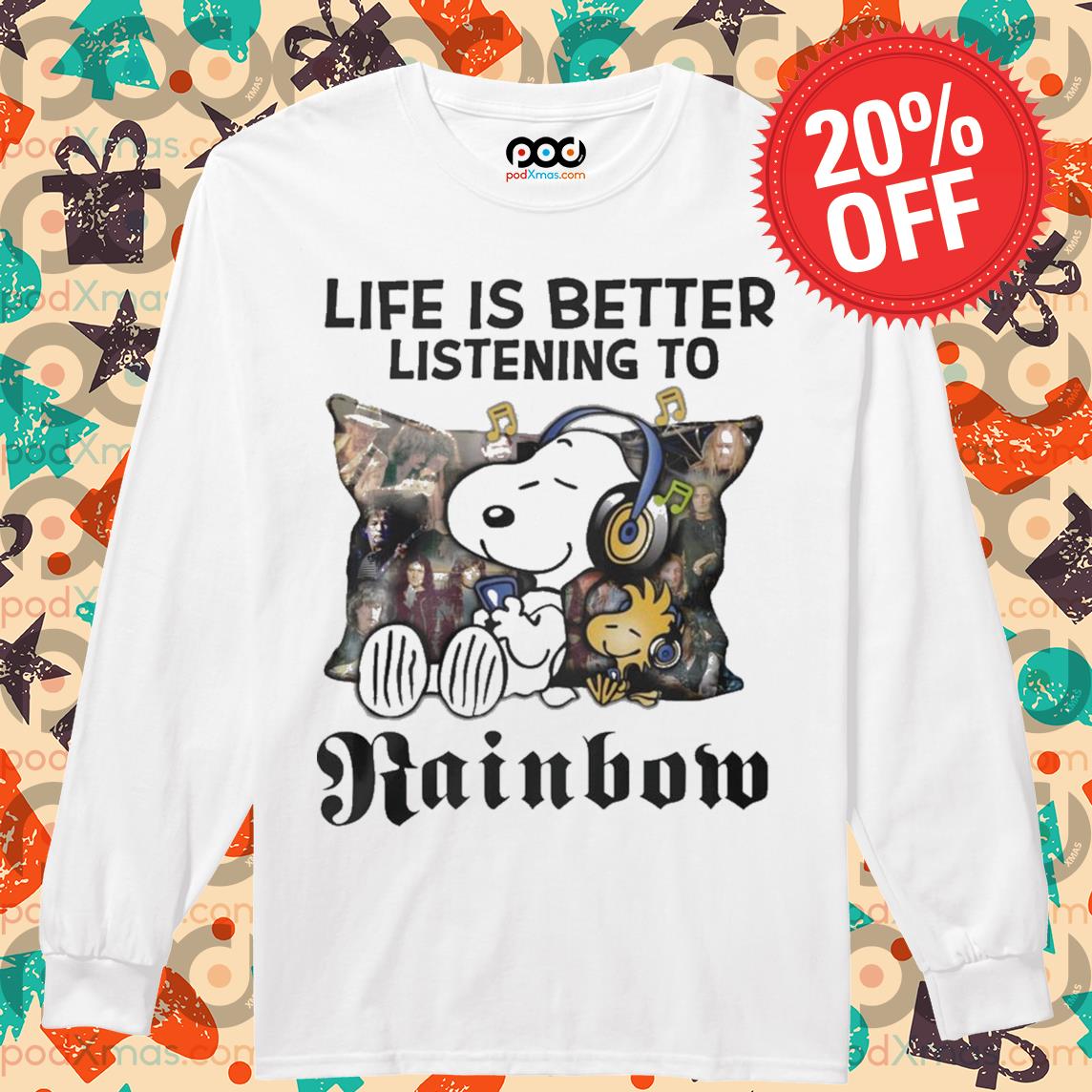 snoopy rainbow t shirt