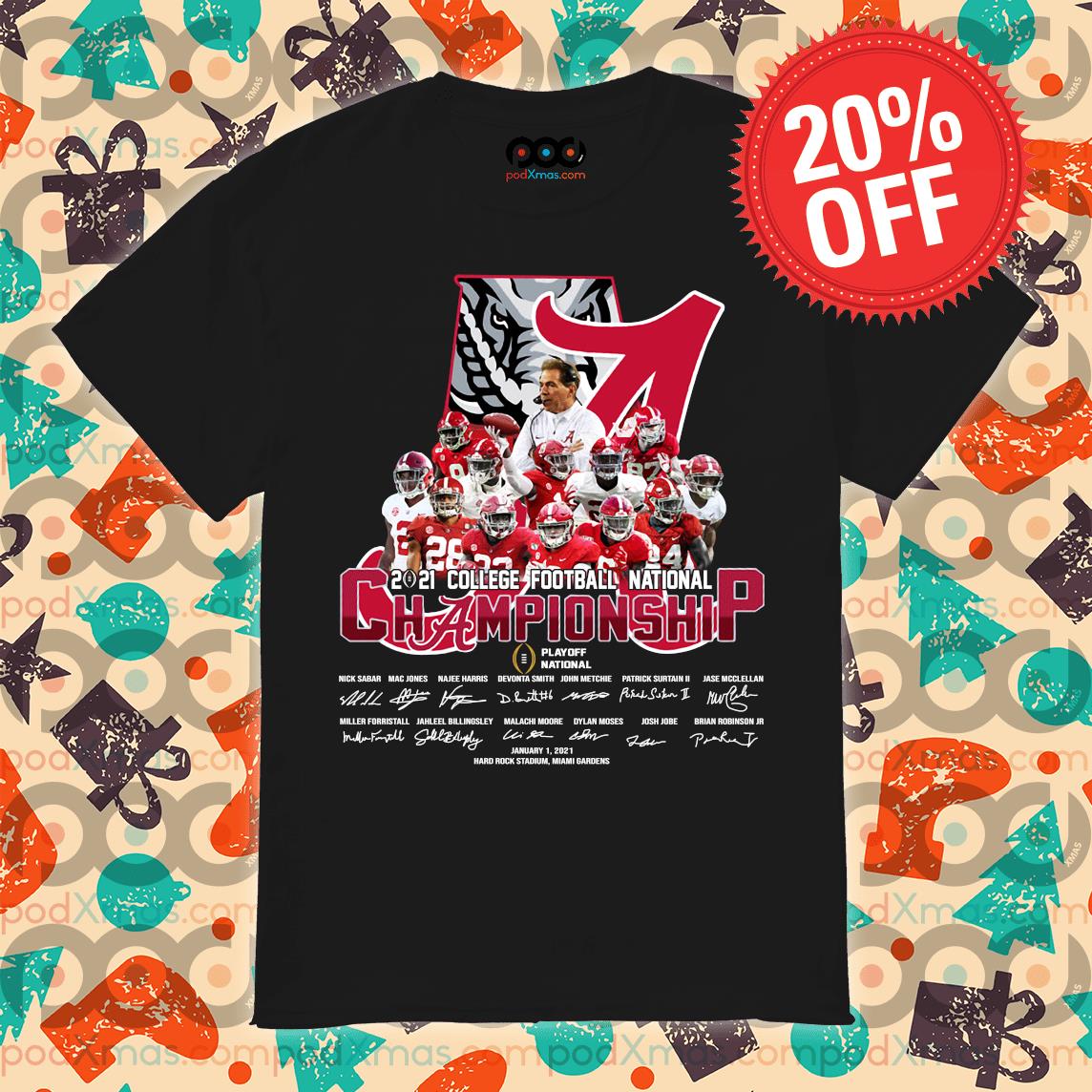 Get Alabama 2021 College Football National Championship Signature Shirt 
